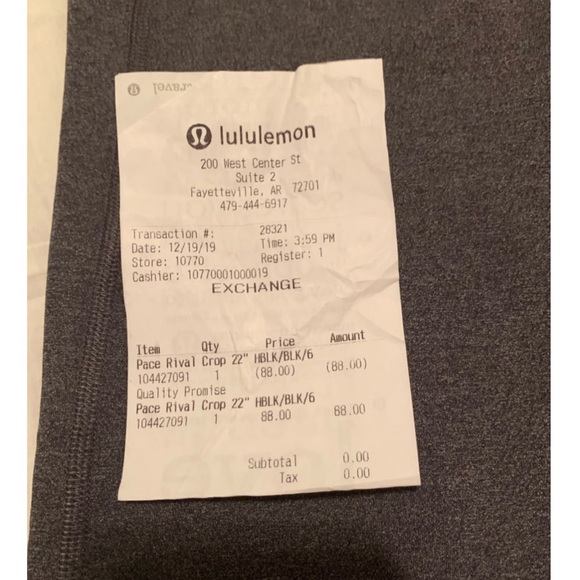 Brand New Lululemon cropped leggings - Picture 5 of 6